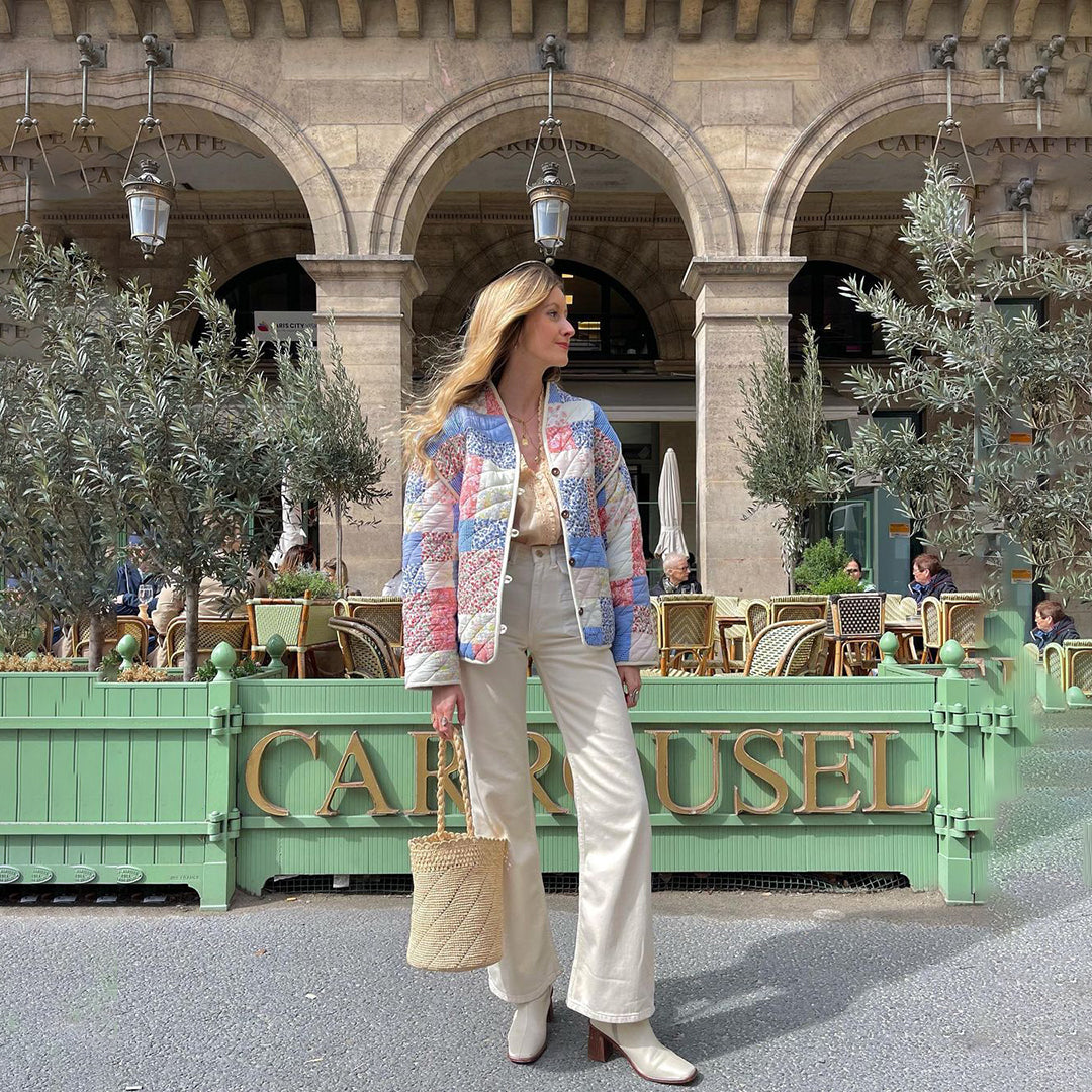 Graciela | Women's Quilted Jacket with Chic Floral Print and Comfort