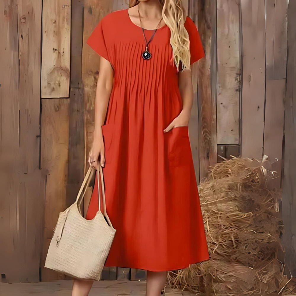 Mc | Elegant Pleated Summer Dress