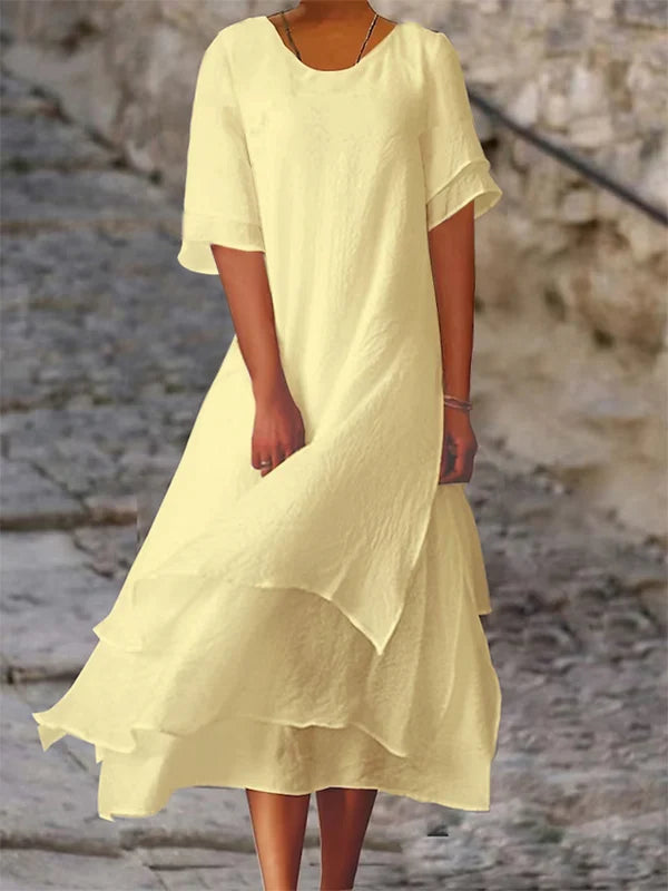 Nara - Elegant and chic dress with overlays