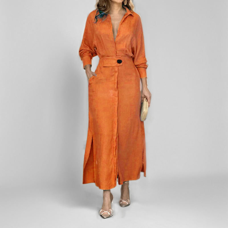 LP | Rive shirt dress with slits and buttons