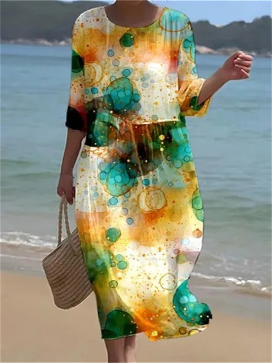 LP | Beach dress with abstract prints
