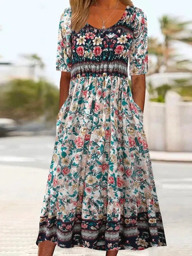 LP | Vintage dress with ethnic print
