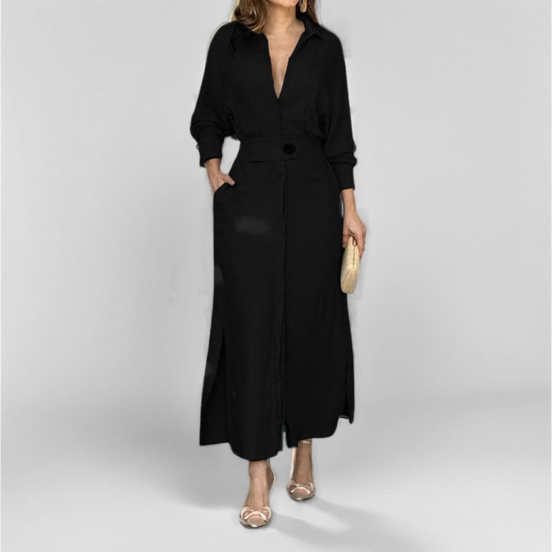LP | Rive shirt dress with slits and buttons