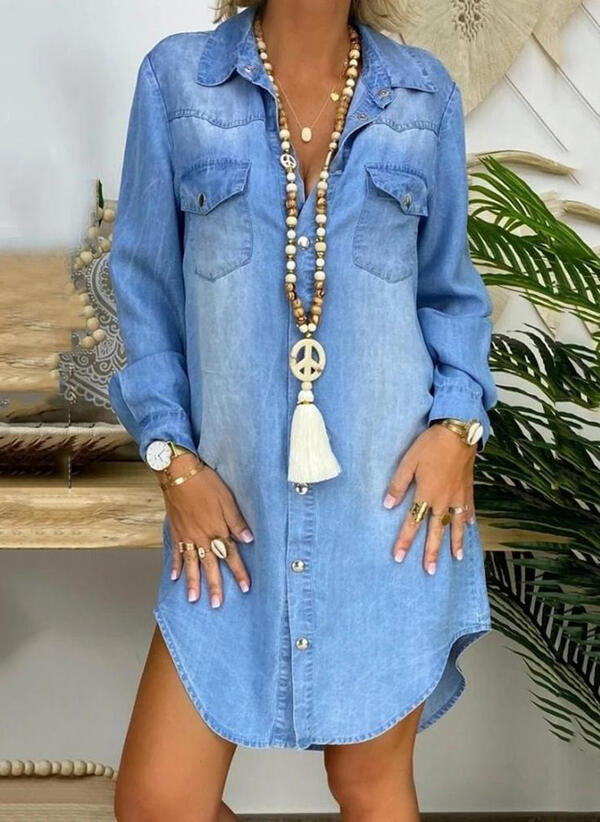 LP | Denim shirt dress