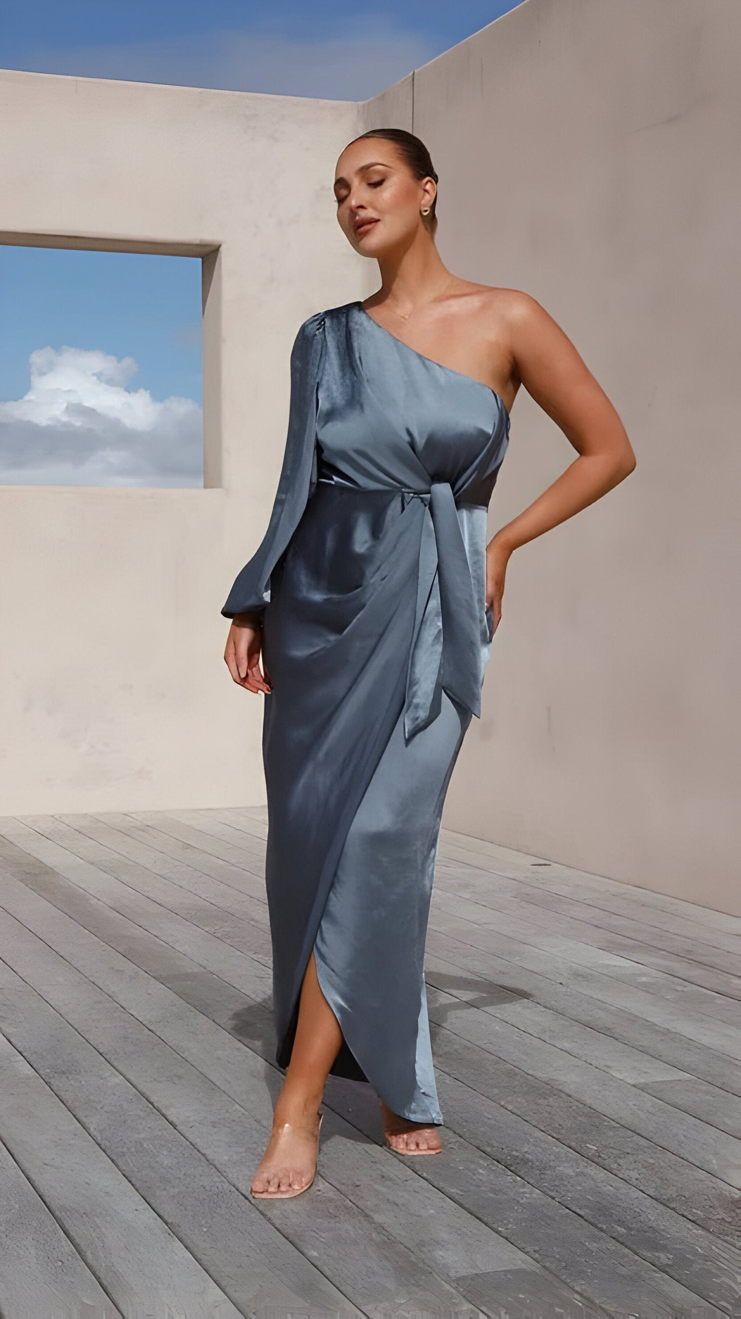 Elarin | Long satin dress