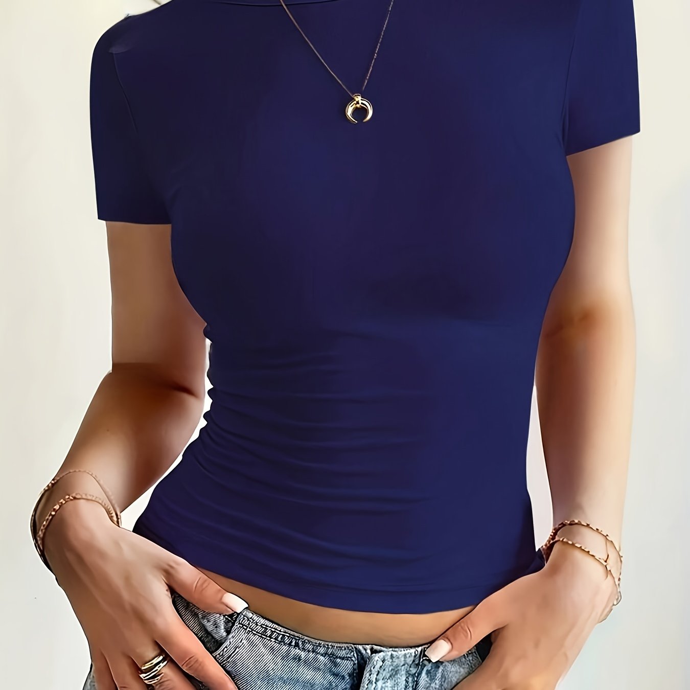 Polyester T-shirt - Short sleeves and flexible shape
