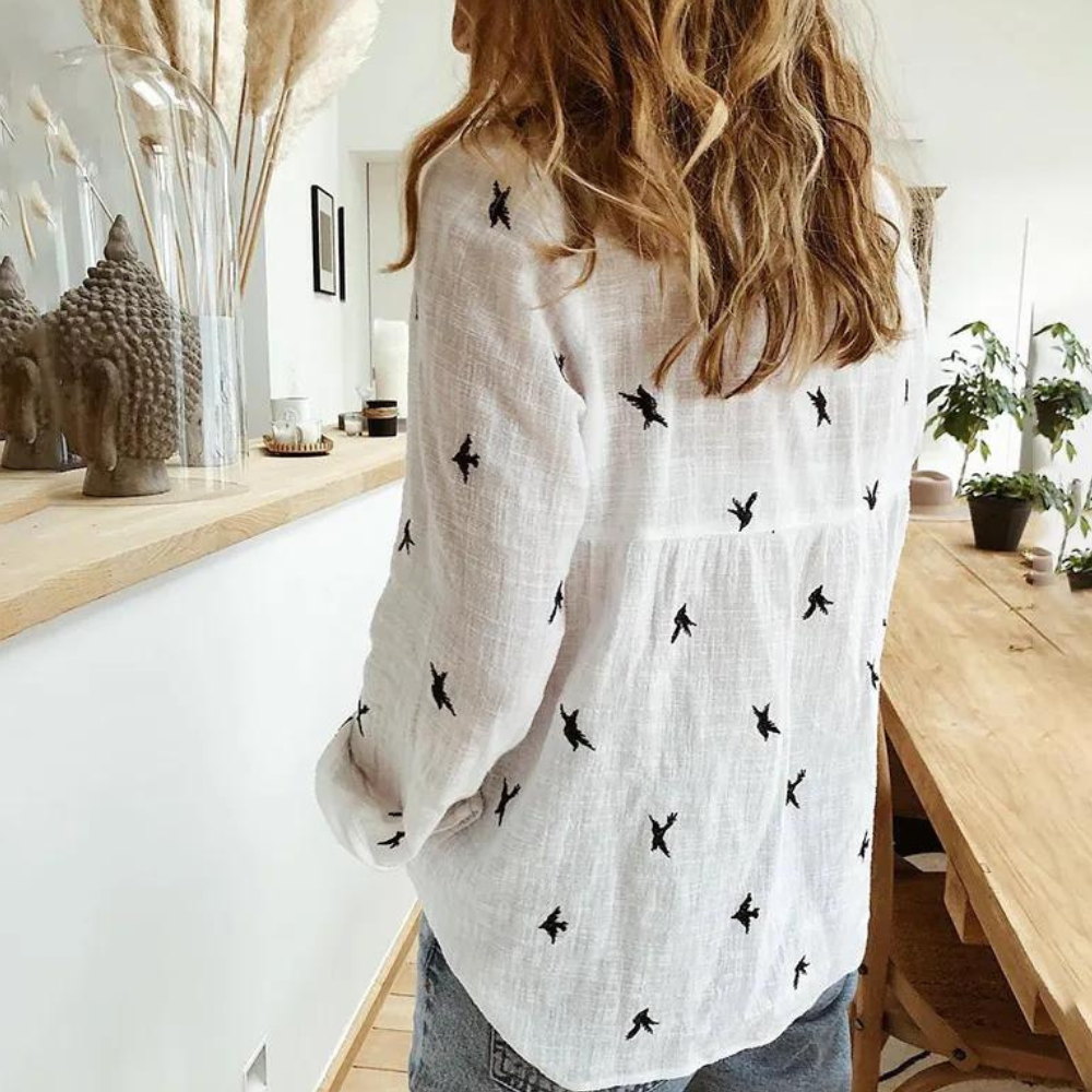 Pink - Blouse and linen
