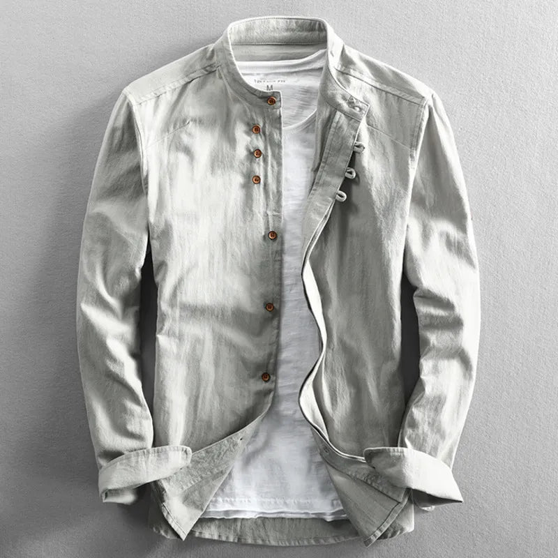 Zachary Polo | Japanese long-sleeved polo shirt for men
