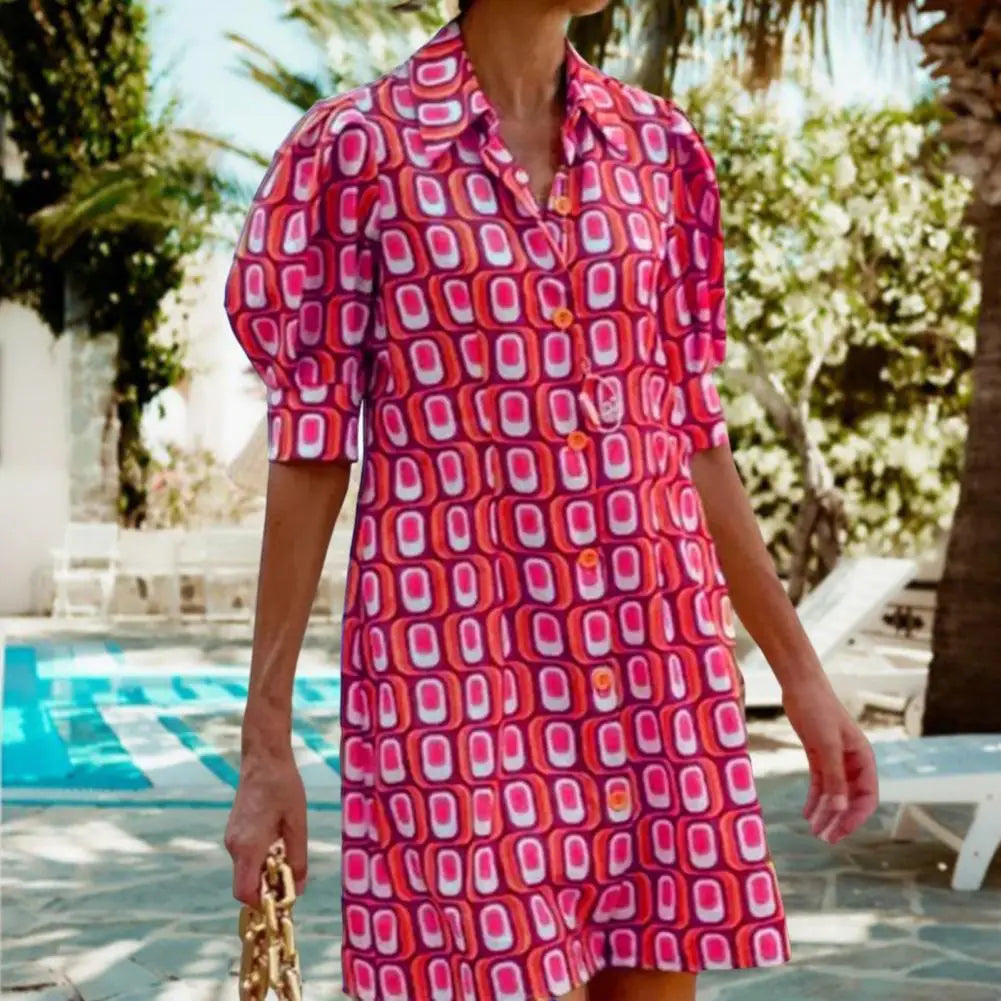 Mc | Mini dress with puff sleeves