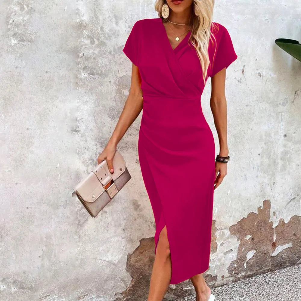 LD | Lightweight mini dress with V-neck for casual elegance
