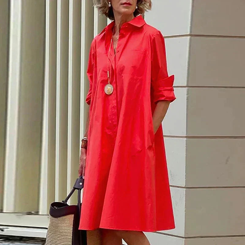 LP | Women's one-color shirt dress