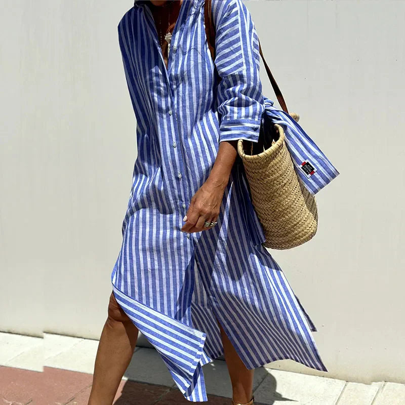 Mc | Striped shirt dress