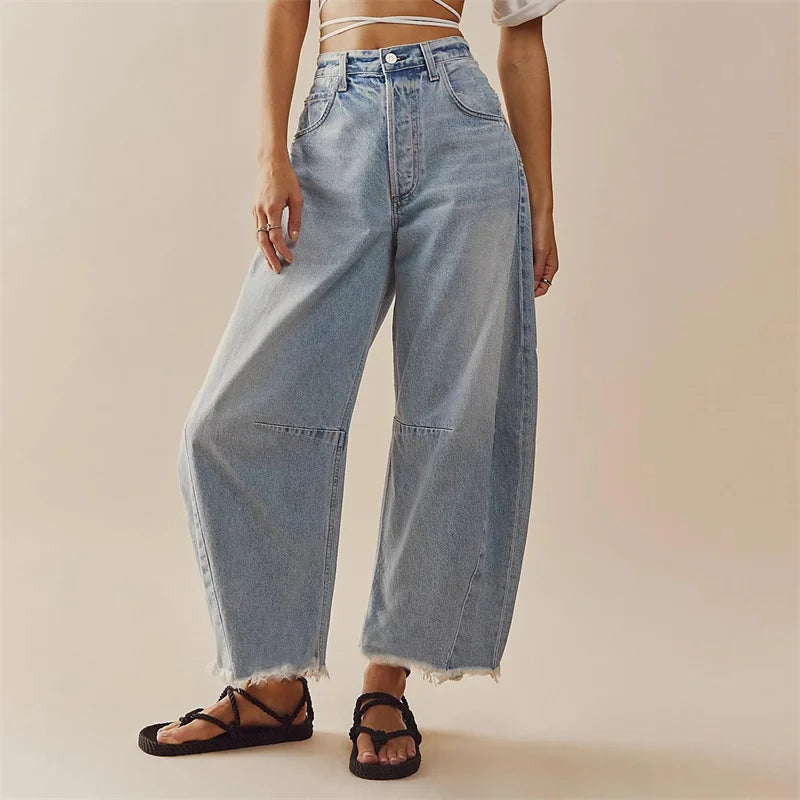 Lara - High-waisted flared denim jeans