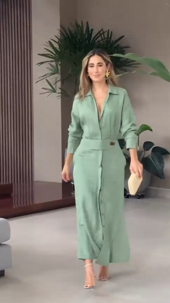 LP | Rive shirt dress with slits and buttons