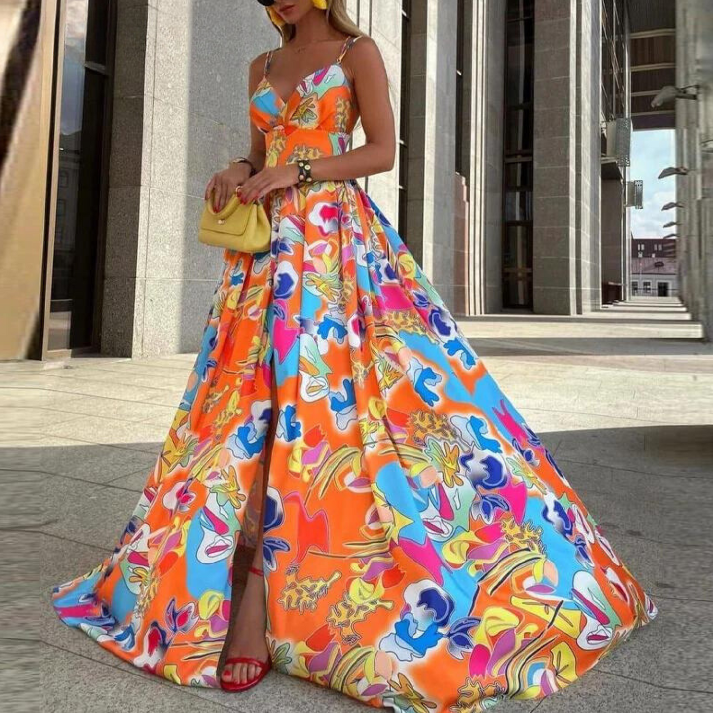 Mc | Elegant maxi dress with spaghetti straps