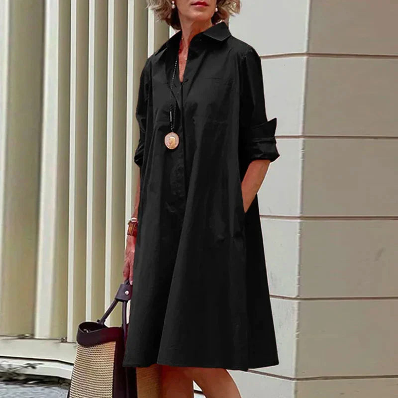 LP | Women's one-color shirt dress