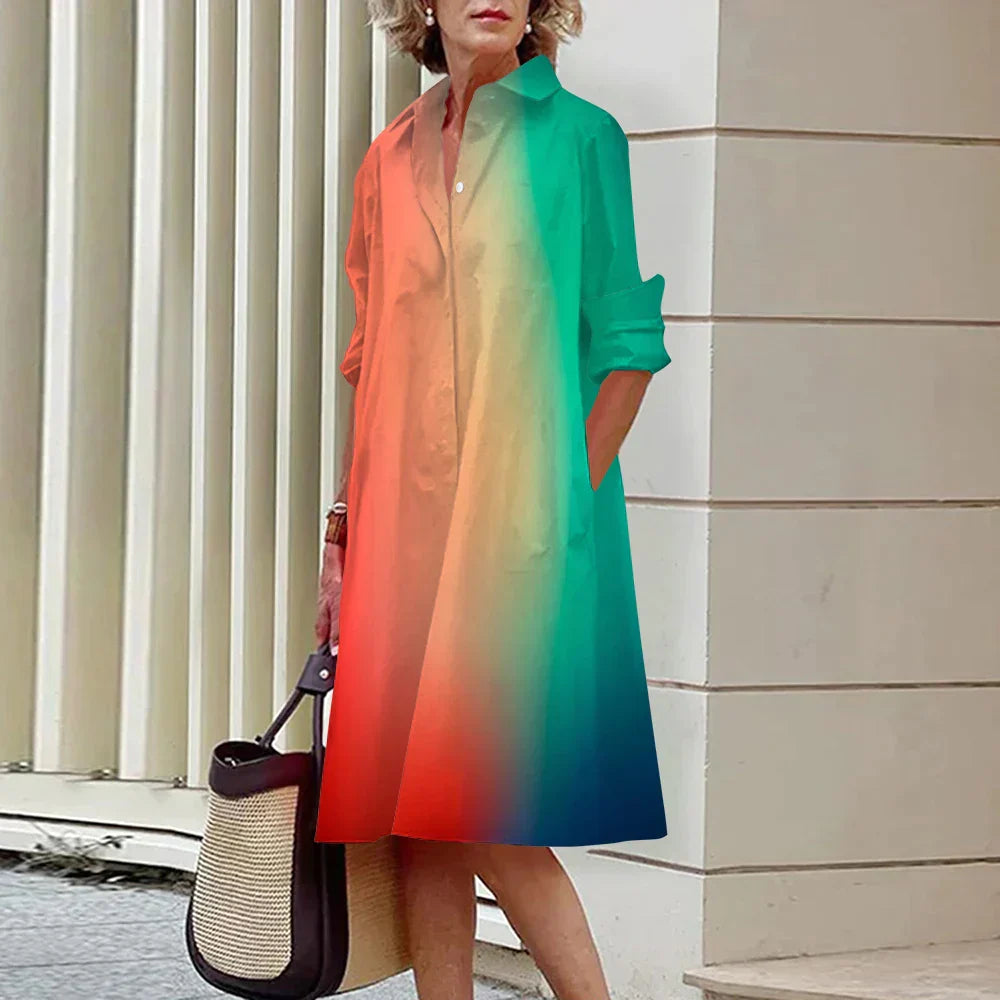 Mc | Ruffle neckline dress