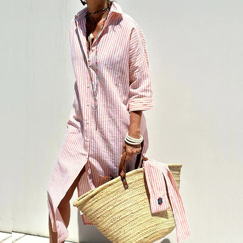 Mc | Striped shirt dress