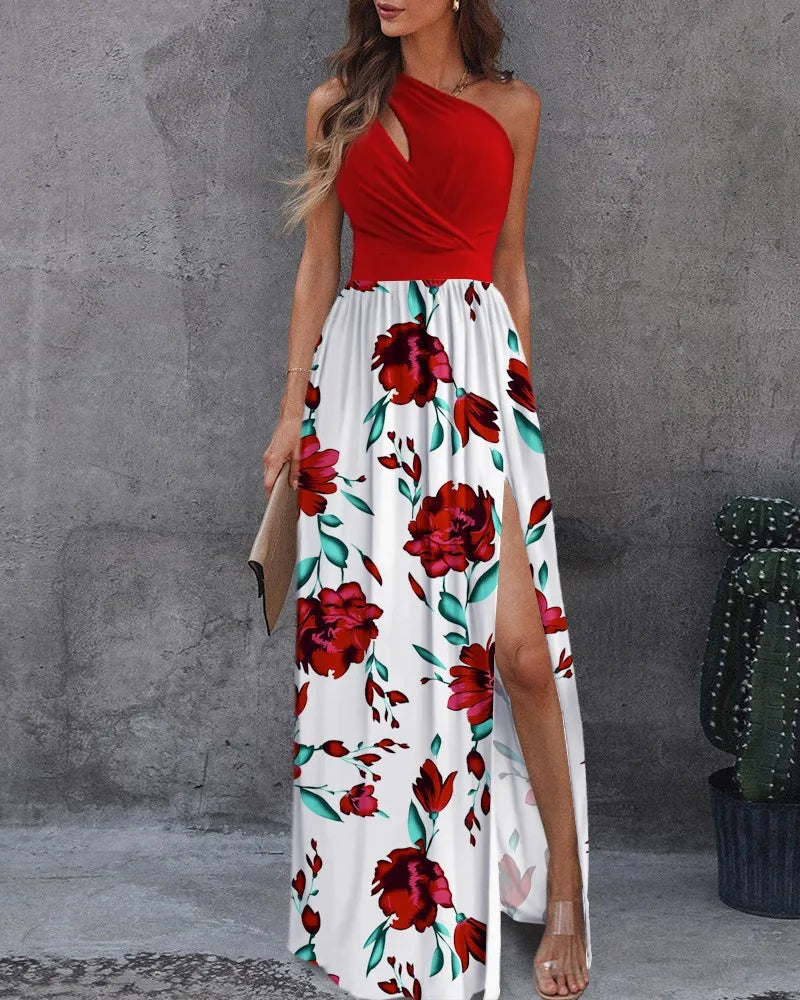 Mc | Elegant maxi dress with one shoulder