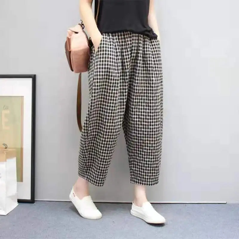 plaid summer pants