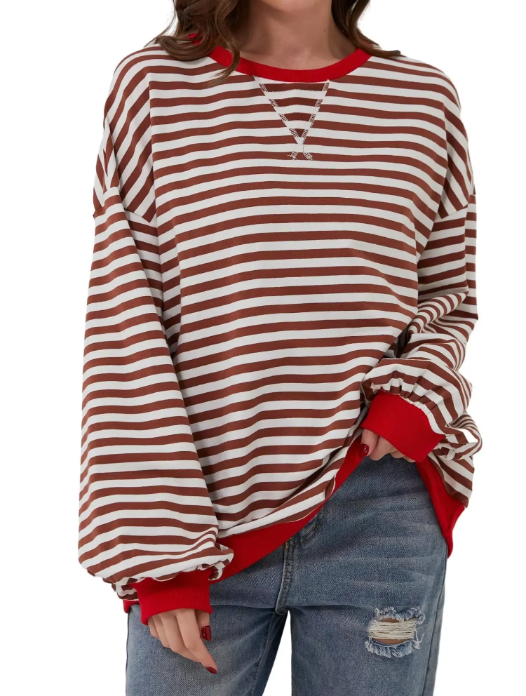 Helena | Chic and Comfortable Women's Striped Sweater