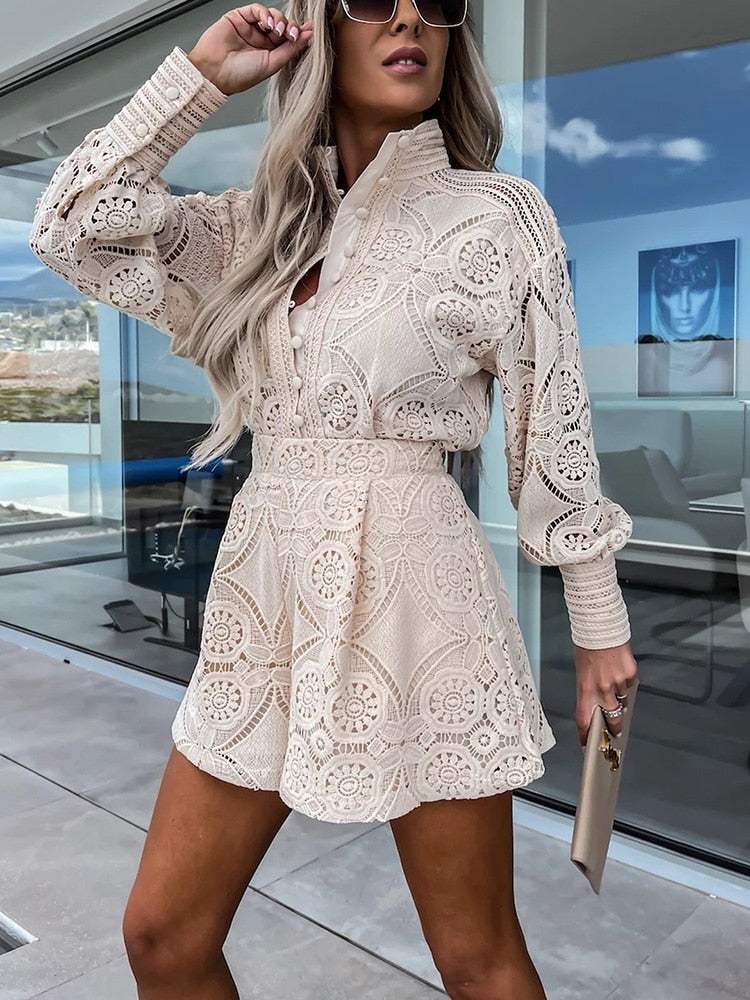 Lace set - Romantic elegance - Beautiful lace - Perfect for weddings and galas