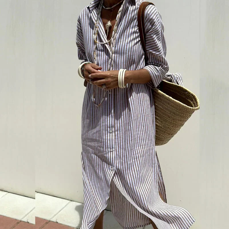 Mc | Striped shirt dress