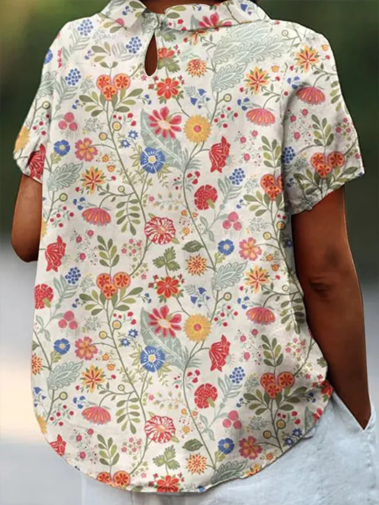 Women's floral print blouse