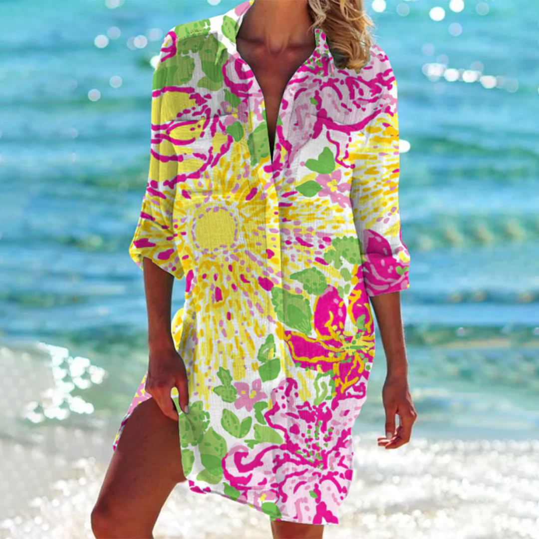 LD | Colorful summer dress with bohemian charm