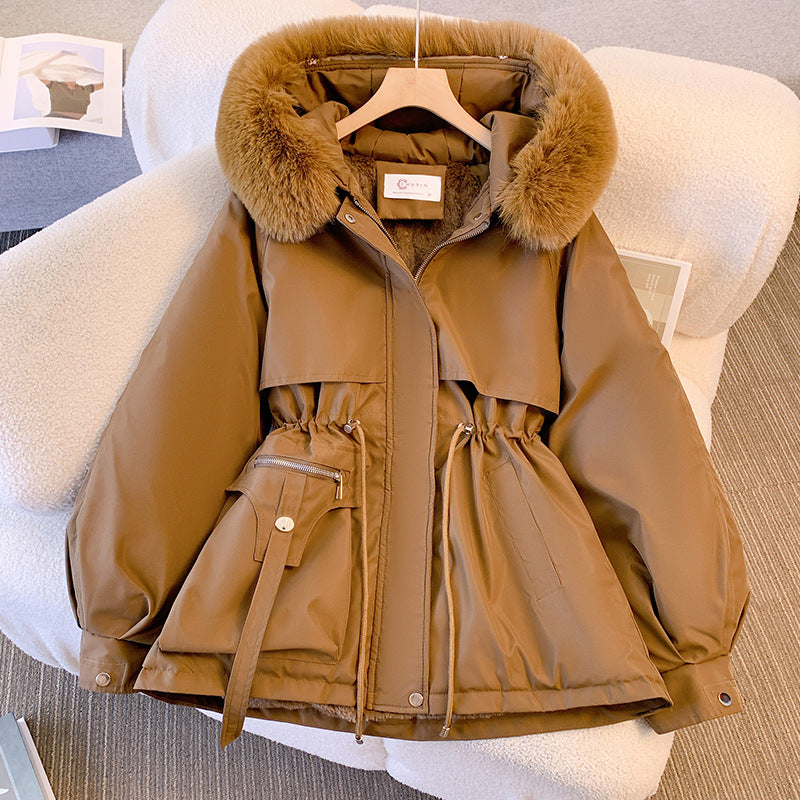 Eugenie | Women's Quilted Parka with Chic Down Collar and Hood