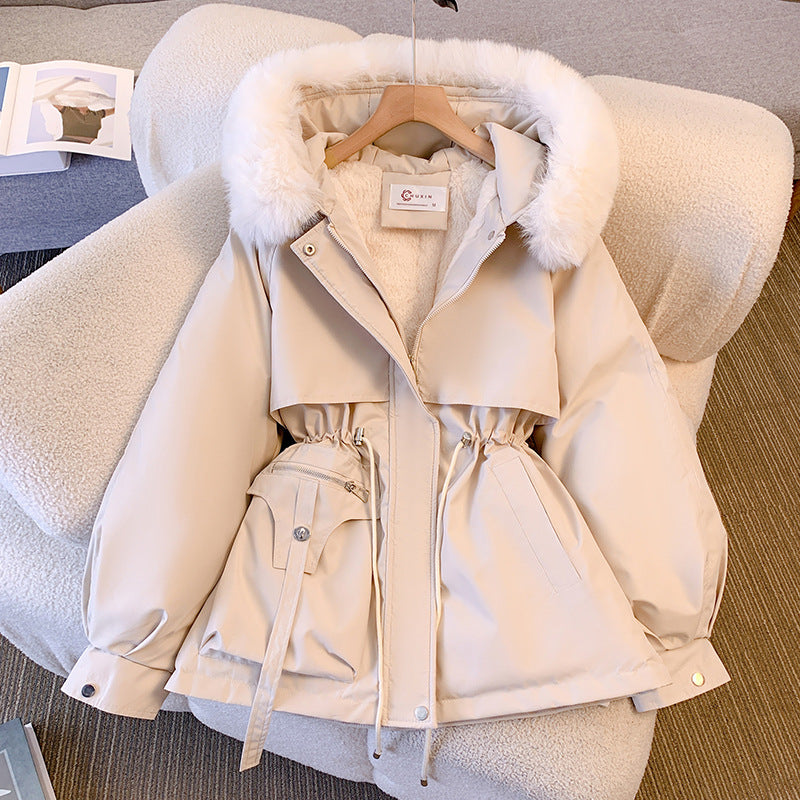 Eugenie | Women's Quilted Parka with Chic Down Collar and Hood