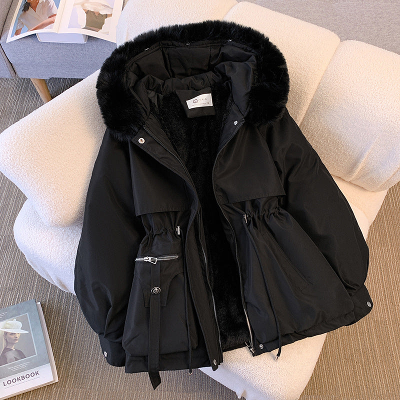 Eugenie | Women's Quilted Parka with Chic Down Collar and Hood