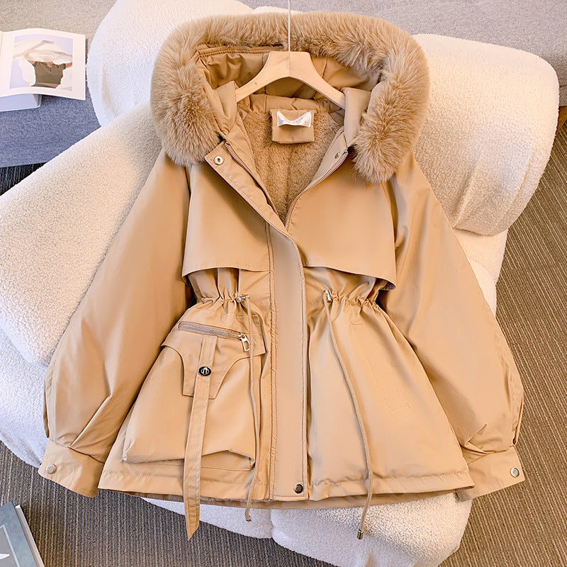 Eugenie | Women's Quilted Parka with Chic Down Collar and Hood