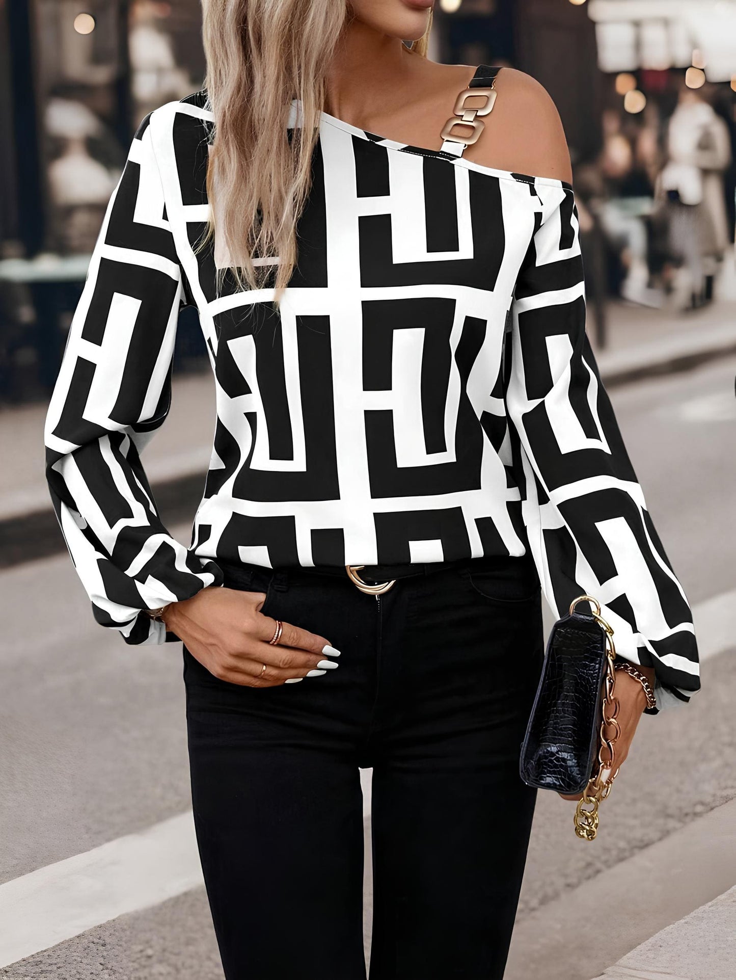 Yelena modern pattern shirt