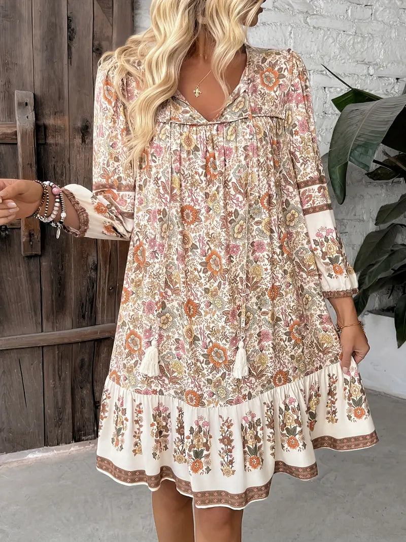 LP | Vintage style floral print mini dress
