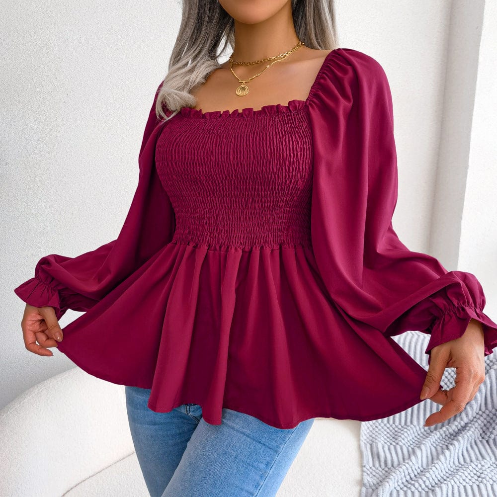 Hazel - Long-sleeved chiffon shirt