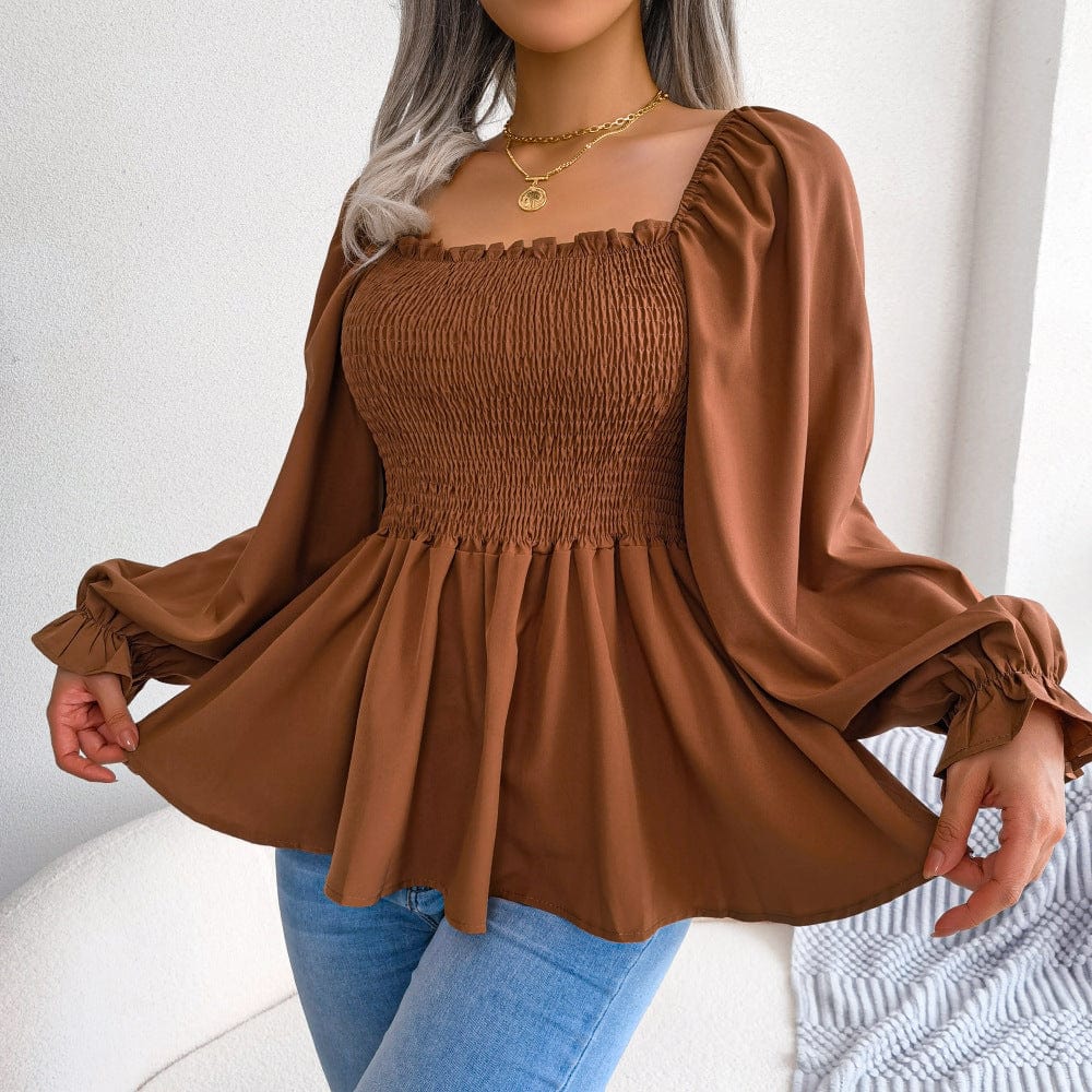 Hazel - Long-sleeved chiffon shirt