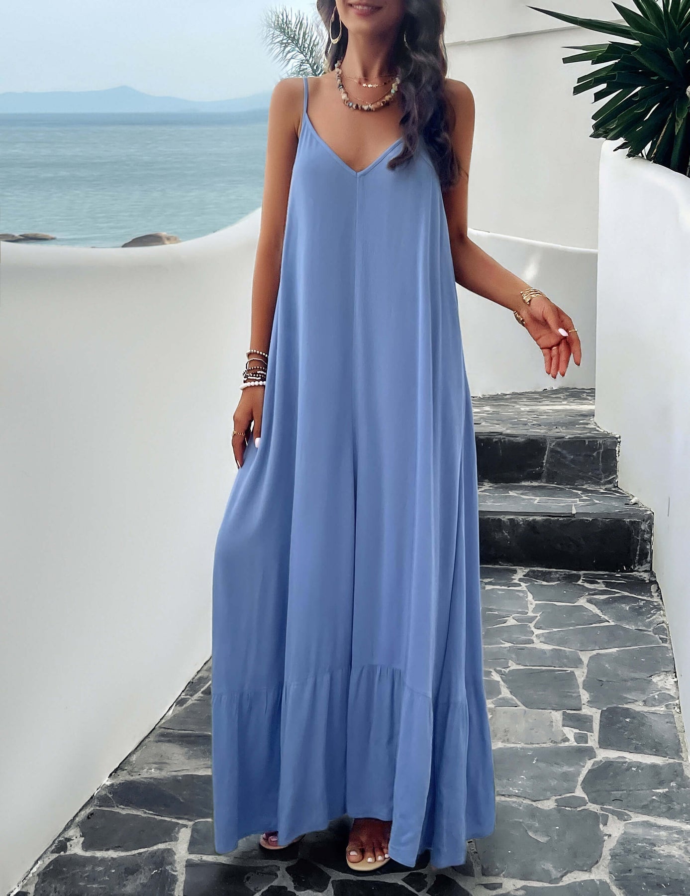 Strapless dress with pockets