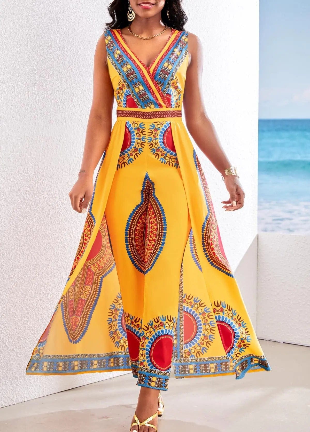 LP | African dashiki-style print jumpsuit