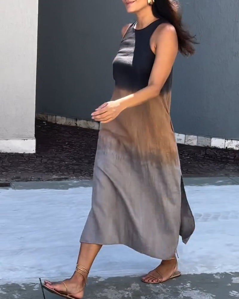 LD Sleeveless dress with gradient