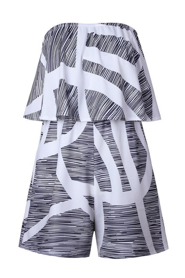 LD Casual marbled off-shoulder jumpsuit