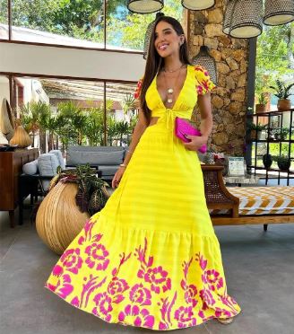 LP | Backless summer dresses with v-neckline