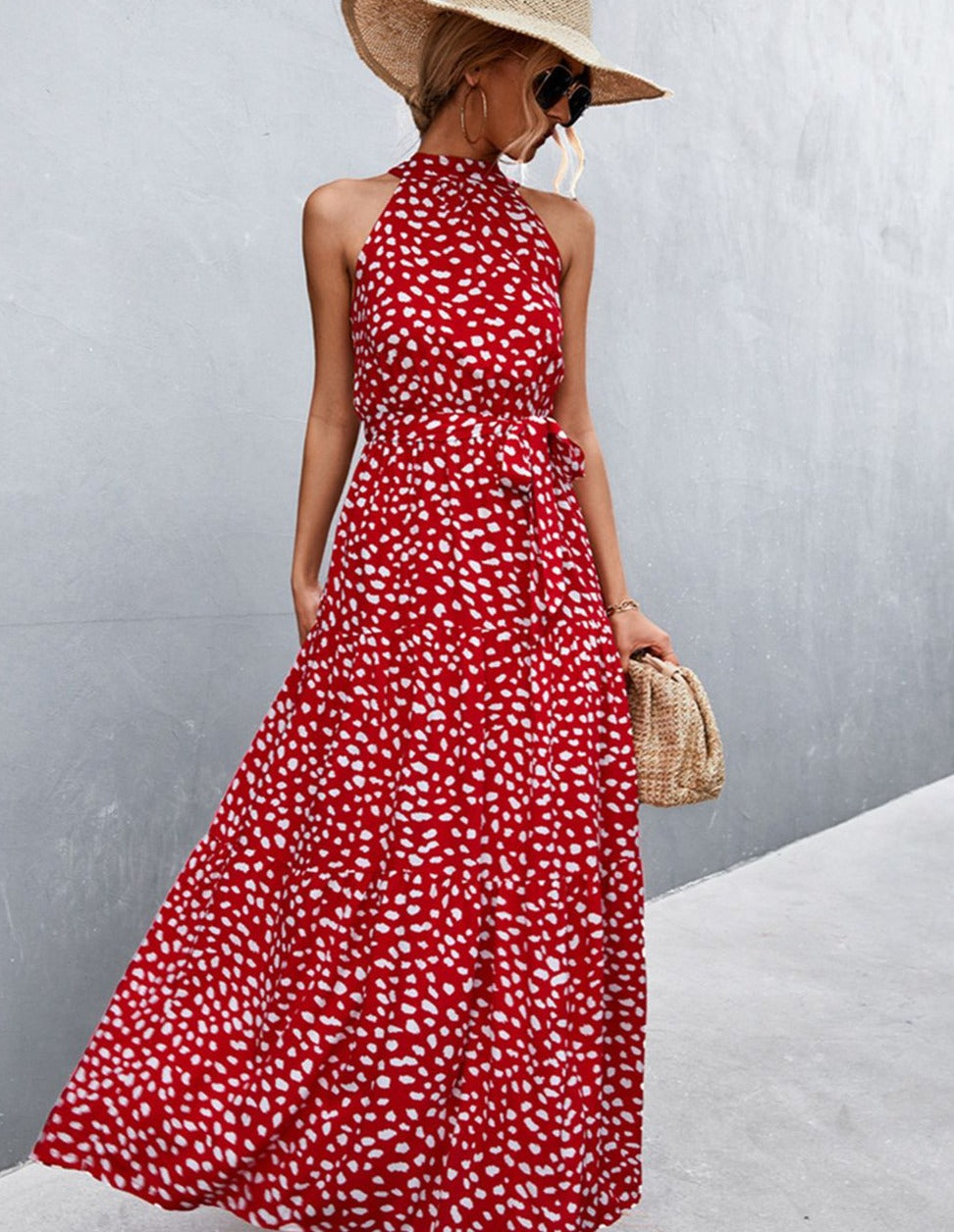 LD Sleeveless dress with summer print