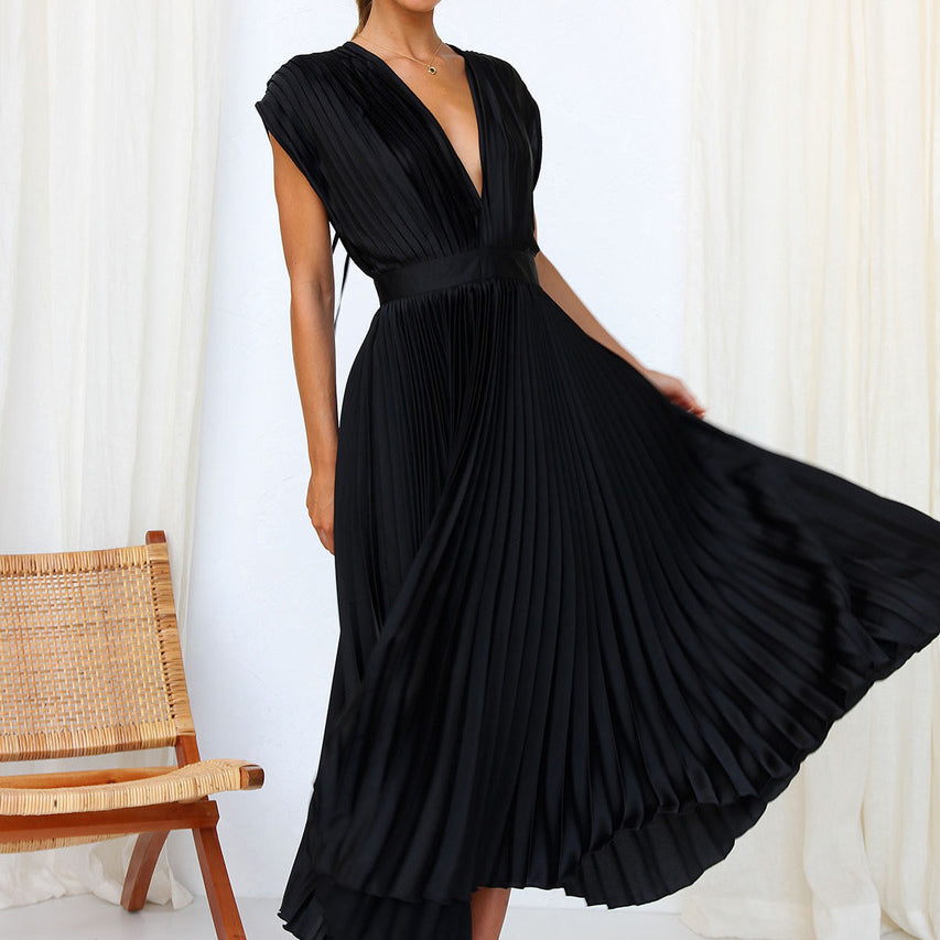 LD | V-neck sleeveless dress with adjustable fit