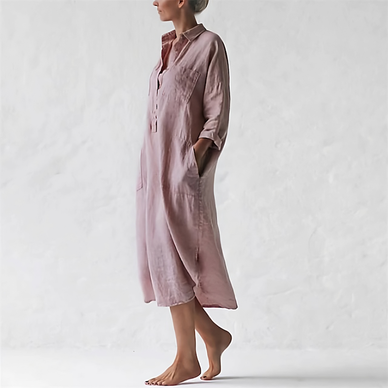 JENNY - Elegant pink maxi dress