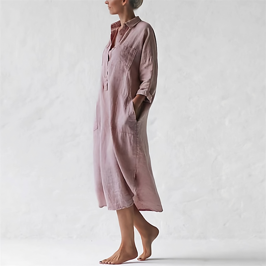 JENNY - Elegant pink maxi dress