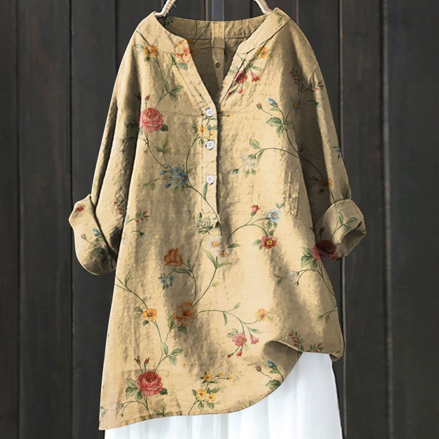 Mc | Flower Shirt Dress