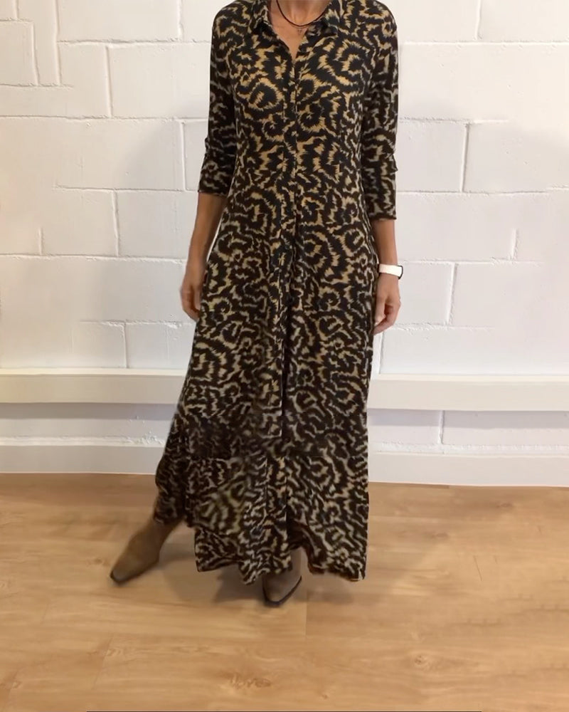 LP | elegant maxi dress with long sleeves