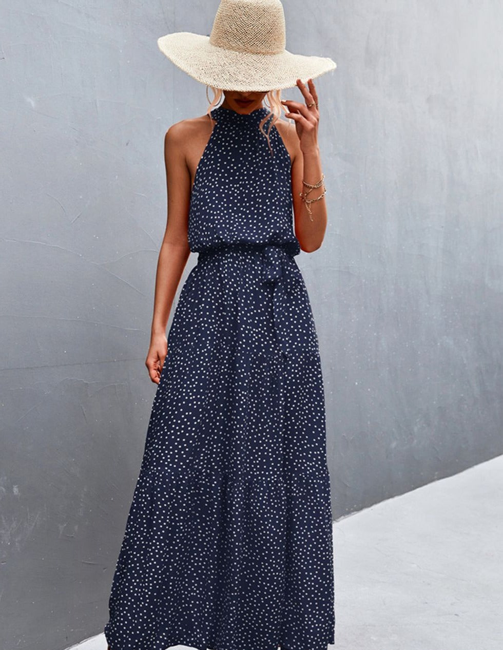 LD Sleeveless dress with summer print