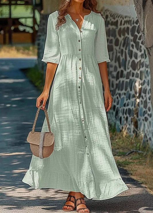 Plain cotton polo shirt with short sleeves and buttons